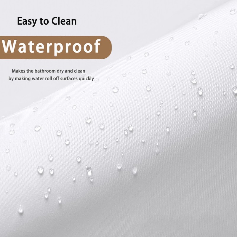 EMLTHORY White Short Bathroom Window Curtain 36x24 inches,Small Narrow Short