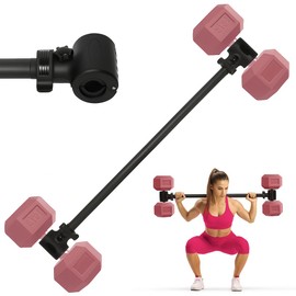 Dumbbell Barbell Converter Bar, Adjustable Weight Dumbbell to Barbell Converter, Easy Grip & Installation Weight Lifting Bar, Ideal for Strength Training Home Gym