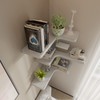 SAUMONIERES Corner Floating Shelves 24 Inch Wall Mount Shelf Solid