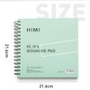 HIMI Gouache Pad 8.5X8.5''(98lb/160g) 50 Sheets Mix Paper Pad, Side