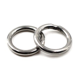 Anillos redondos de acero inoxidable de grado 304 de 8 x 100 mm para anillos de yoga, cadenas de perros y anillos de fitness (2 unidades)