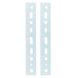 HARFINGTON 2pcs Unbreakable Flexible Rulers 20cm PVC Shatterproof Folding Plastic Ruler with Wavy Lines for Classrooms Home Office, Blue