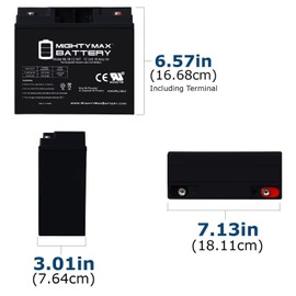 Mighty Max Battery ML18-12INT - 12 Volt 18 AH, Internal Thread (INT) Terminal, Rechargeable SLA AGM Battery
