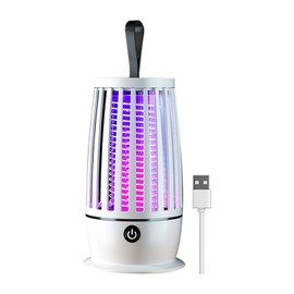 Mosquito Killer USB Hanging Bug Zapper Trap Lamp With Warm White Night Light Non-Toxic Electric Mosquito Lamp Insect Mosquito Attracts Fruit Flies for Home Bedroom Outdoor Camping
