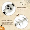 POTOTA Bone Skull Necklace Pendant, Plastic Faux Ivory Skeleton Necklace