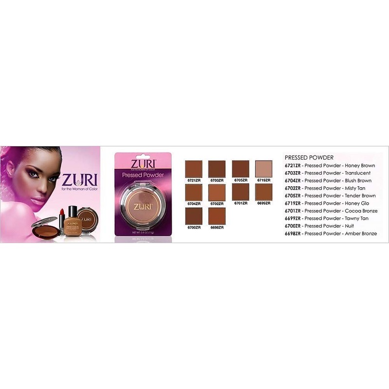 Zuri Naturally Sheer Satin Finish Pressed Powder - Sorrel