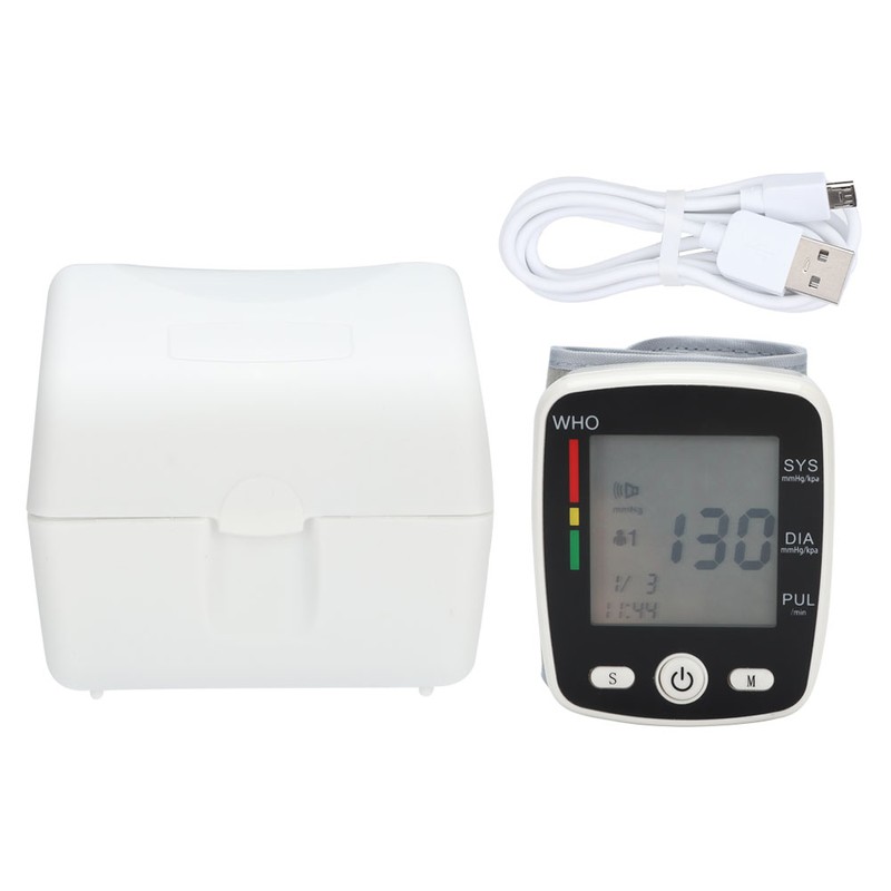 Wrist Type Automatic Sphygmomanometer Electronic Blood Pressure Monitor Meter Monitoring