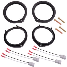 Speaker Mounting Adapter with Wiring Harness Compatible with Civic Accord CRV 6.5’’ - 6.75’’ Car Door Speaker Spacers Adapter 2 Pairs