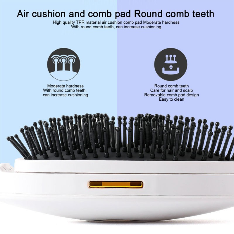 Electric Ionic Hairbrush Portable Electric AntiStatic Straight Hair Massage Comb