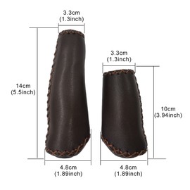UPANBIKE Bicycle Grips Ergonomic PU Push On 22.2mm Handlebar Anti-Slip Soft Bike Grips for Mountain Bike Road Bike (Coffee/Short)