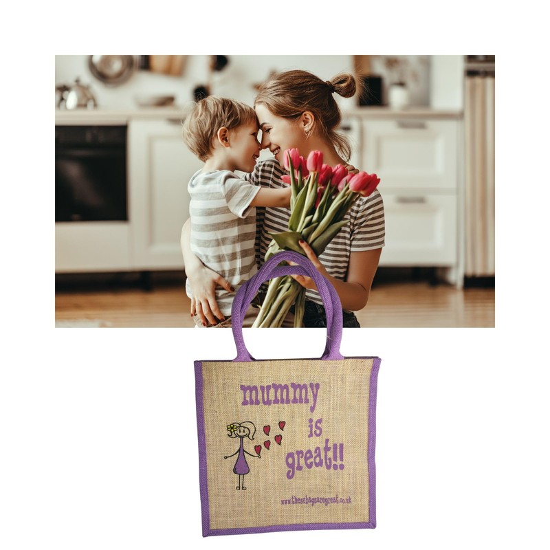 These Bags are Great Reusable Jute Shopping Bag (Mummy)