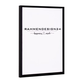 Rahmendesign24 Oslo Shadow Joint Frame for Stretcher Frame Pictures and Canvases 15 x 15 cm Matte Black Shadow Joint