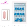 Bling Stilett False Nail Acrylic Blue Medium Tips UK