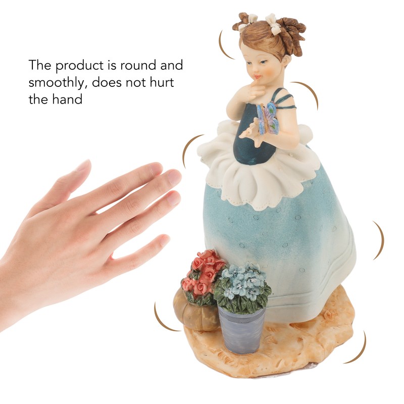 Victorian Girl Resin Ornament Exquisite Cute Stable Desktop Resin Handicraft
