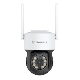 SANNCE PT 16x Digital Zoom 5MP Wireless Security Camera, Pan 350° Tilt 90° Outdoor IP Cam, 2-way Audio, Auto Tracking, Works with Alexa, Human Detection