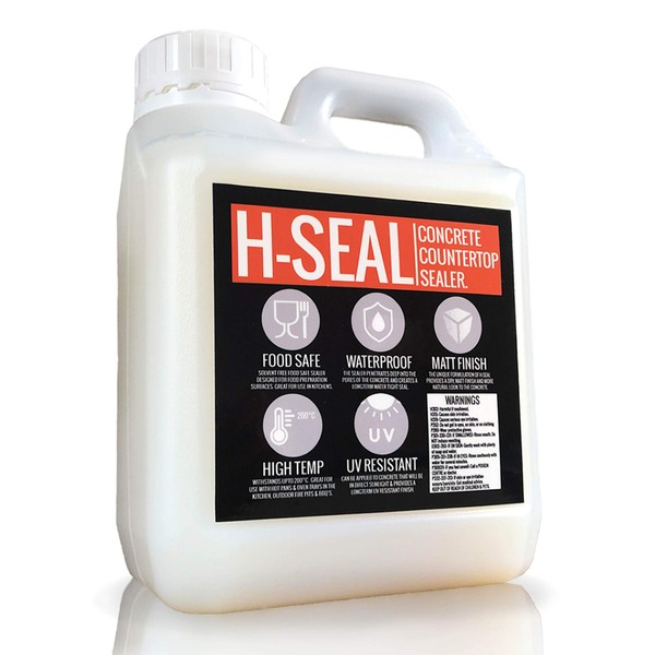 H-SEAL Concrete COUNTERTOP/WORKTOP Sealer | Food Safe/Grade | High Temp