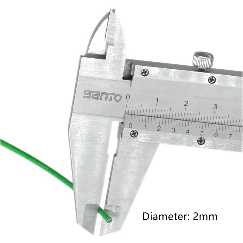 Pack of 8 Coloured Wire Rope Lock Cable with 10