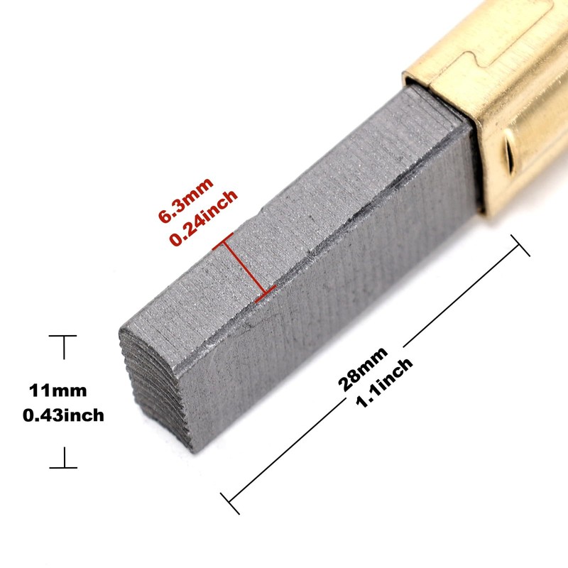Ruimou 2Pcs Power Tool Carbon Brushes 3090210 (11x6.3x28mm) Compatible with