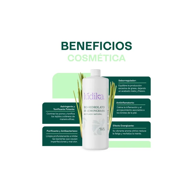 Bio Hidrolato De Lemongrass Purificante, Astringente 500 Ml