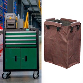 Fenteer Replacement Janitorial Cart Bag Hotel Service Cart Bag Thickened Large Capacity Housekeeping Laundry Bag for Hotel Garbage, 50cm