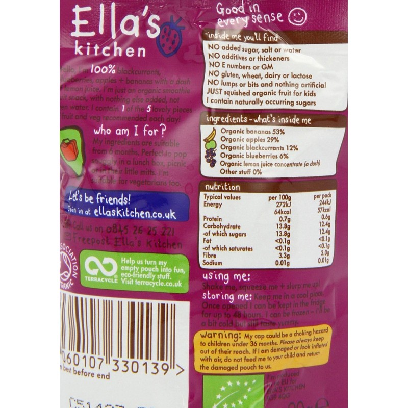 (6 PACK) - Ellas Kitchen - Smoothie Fruit - Purple