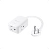 NUTICT Flat Extension Cord with 3 Outlets, 1.5ft Short Extension
