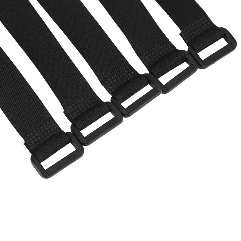 5Pcs Bike Fastening Straps Nylon Multi-Function Soft Wraps(Black) Cycling