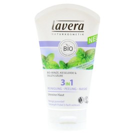 Lavera 3-in-1 Cleaning Exfoliating Mask, Pack of 2 (2 x 125 ml)
