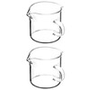 QWORK Double Spouts Espresso Shot Glass Cup Without Scale, 2