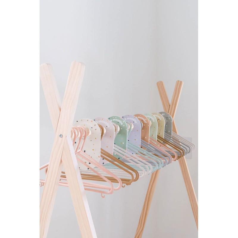 3 Sprouts Baby Wheat Straw Plastic Clothes Hangers - Pack