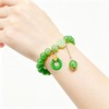 CINSKYING Fengshui Jade Bracelet, Handmade Bracelet with Good Luck Charm-J3