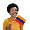 25 Packs Small Armenia Flags on Handheld Stick，Miniature Armenian Flag