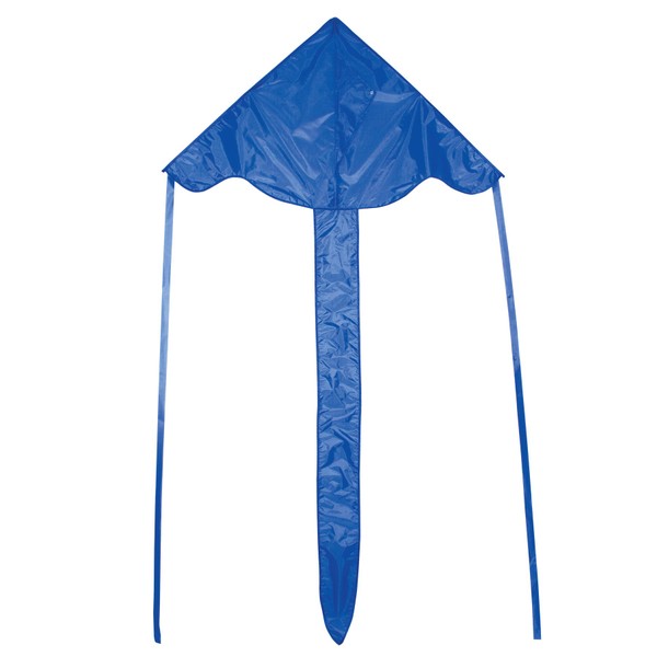 In the Breeze Blue 43 Inch Fly-Hi Kite - Single Line - Ripstop Fabric - Includes Kite Line and Bag