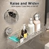 MiOYOOW Shower Shelf No Drilling Transparent Shower Shelf for Wall