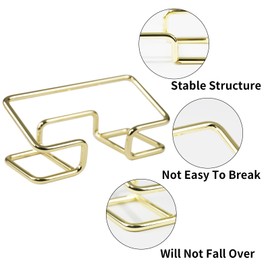 Desktop Business Card Holder, Metal Business Card Holder Display, Business Card Stands for Desk, 1 Pack, Gold