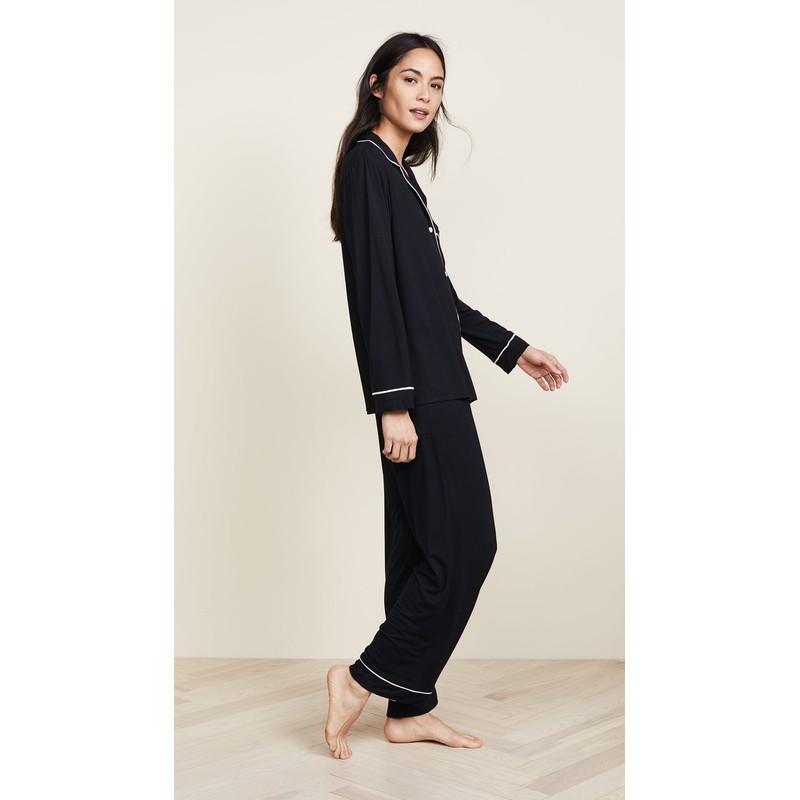 Eberjey Gisele PJ Set, Black, Medium