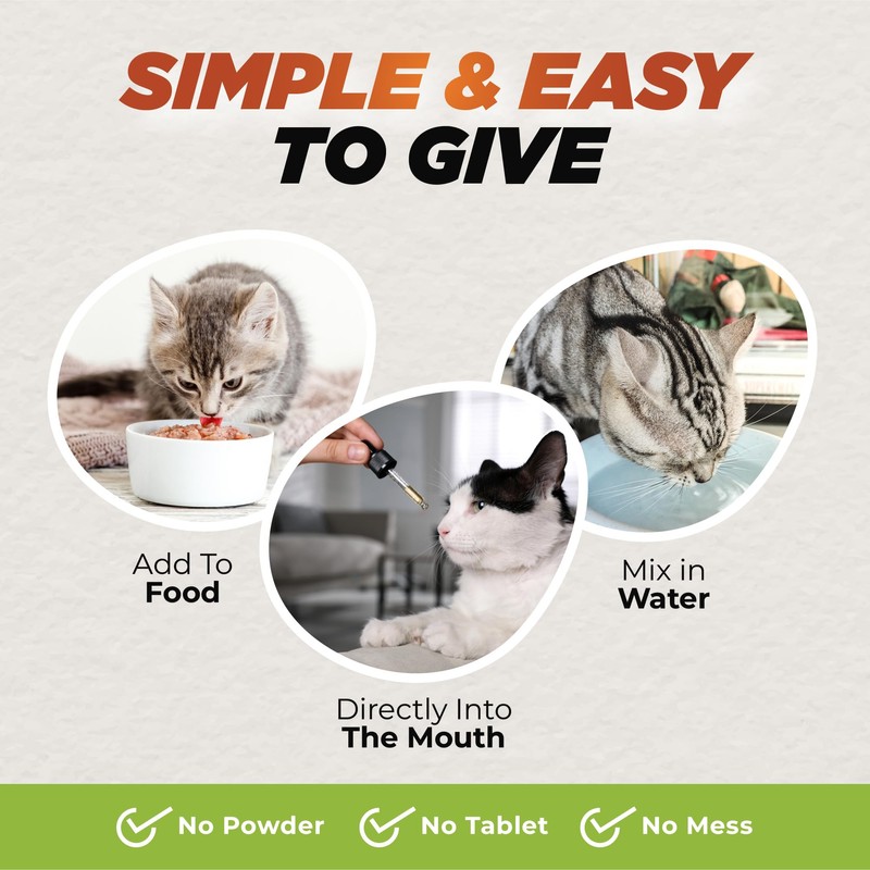 Natural Dewormer for Cats | Herbal Blend with 3 Powerful