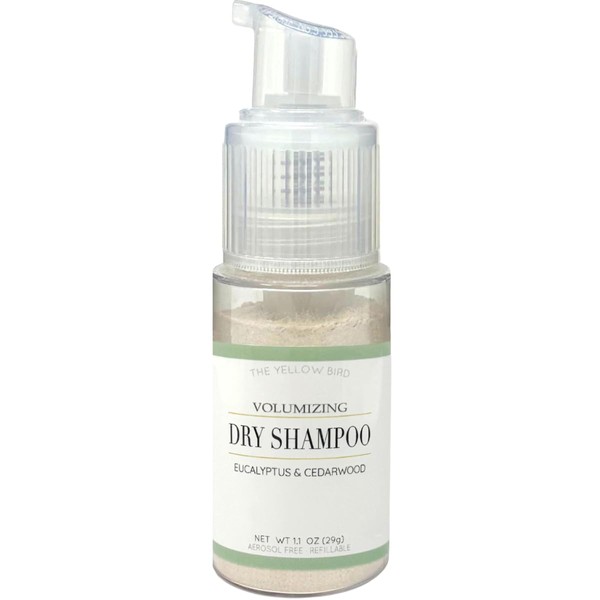 Yellow Bird Dry Shampoo Powder | Natural & Organic | Non-Aerosol | For Blonde, Brunette, & Dark Hair | No Benzene, Vegan