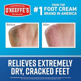 O'Keeffe's - Crema para pies Healthy Feet, tarro de 3.2 onzas