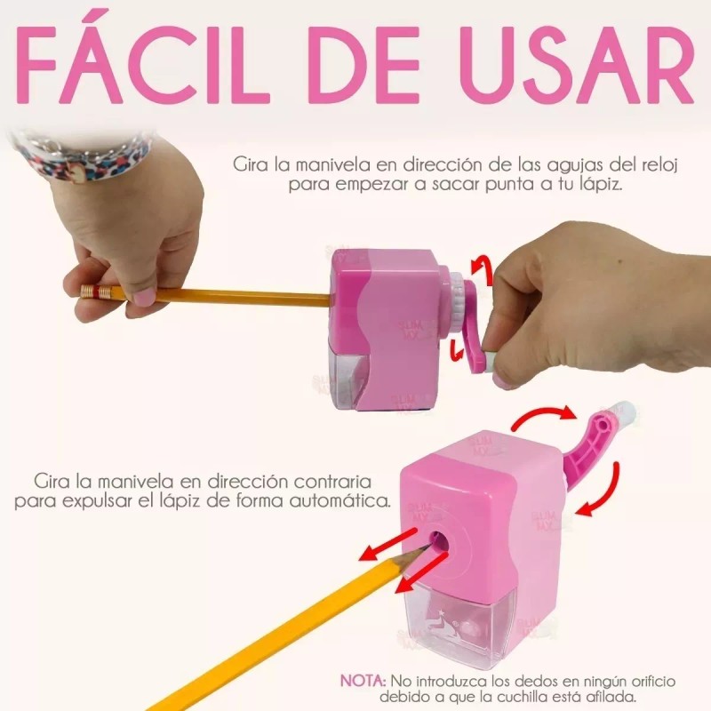 Misorel Sacapuntas Manual De Manivela Afilador Acero Helicoidal