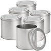 Tosnail 6 Pack Round Metal Tins Canister with Window Top