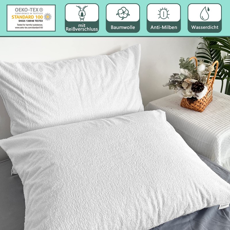 Aimtton Waterproof Pillowcase 60 x 60 cm - Cotton Pack