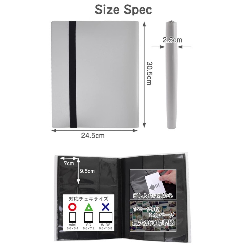 Leather ICHI Cheki Album Book 360 Sheets Large Capacity Cheki