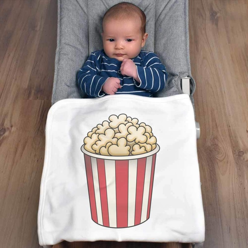 Azeeda 'Popcorn Bucket' Cotton Baby Blanket/Shawl (BY00040063)