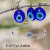 DAYLINLOVE Evil Eye Anklet 925 Sterling Silver Blue Greek Evil