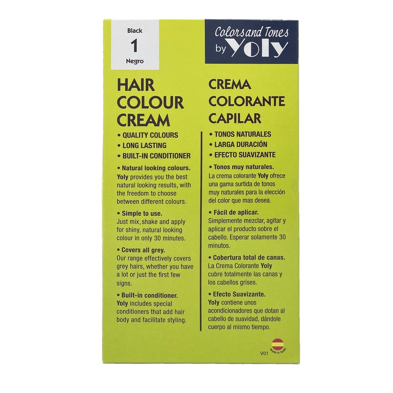 Yoly Color and Tones Permanent Hair Color Cream - 1