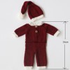 Vomdrok Newborn Photography Props Outfits Christmas Hat Leggings Infant Baby