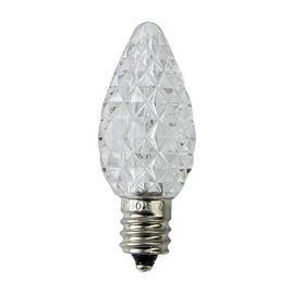 Northlight Pack of 25 Faceted LED C7 Pure White Christmas Replacement Bulbs