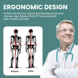 Heel Lift Inserts for Women Shoes - Welnove Adjustable Orthopedic Shoe Lifts for Uneven Legs - Gel Heel Inserts for Leg Length Discrepancy Heel Pain Heel Spur - Heel Wedge Pads (Size L, 3 Layers)