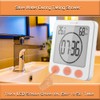 Waterproof Hanging Wall Clock Shower Timer, Large Digital Bathroom Alarm